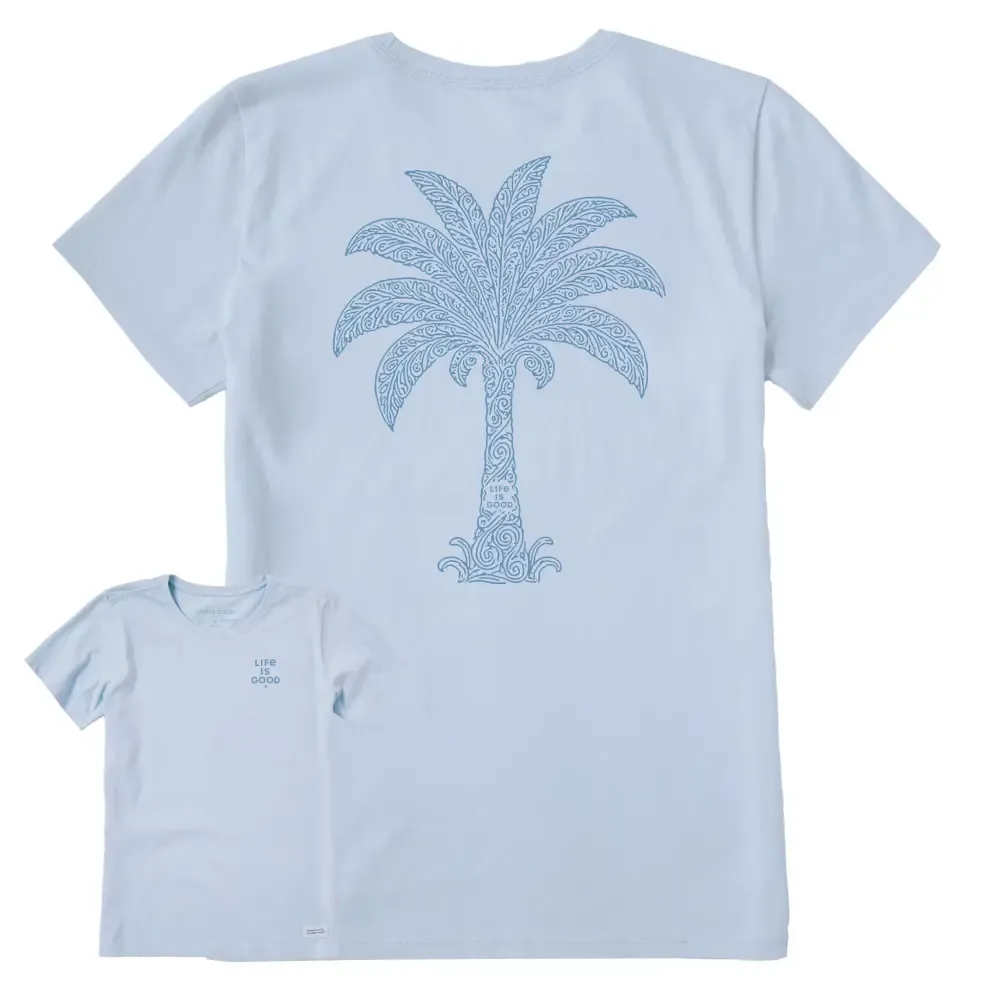 Women's Patterned Palm Short Sleeve Crusher Tee