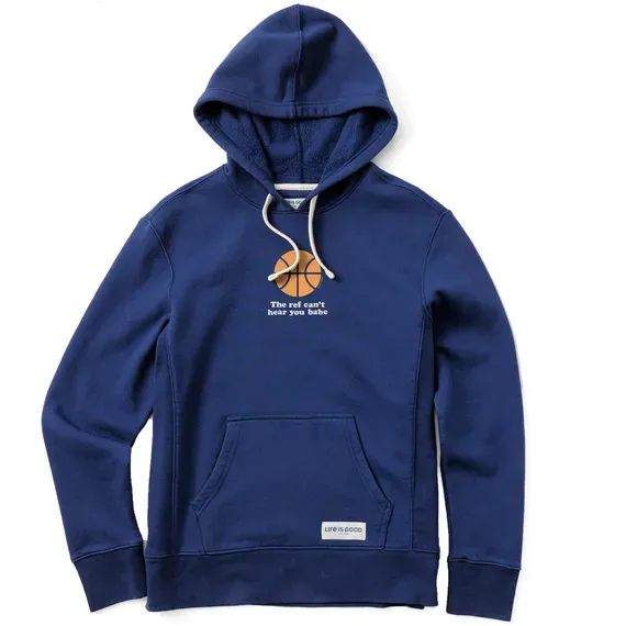 Women's The ref can't hear you babe Simply True Fleece Hoodie