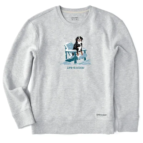 Women's Snowy Adirondack Bernese Simply True Fleece Crew