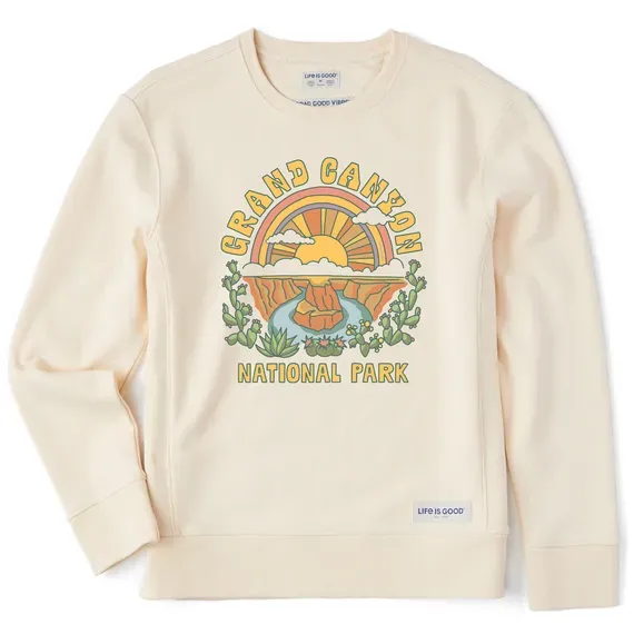 Women's Grand Canyon Poster Simply True Fleece Crew