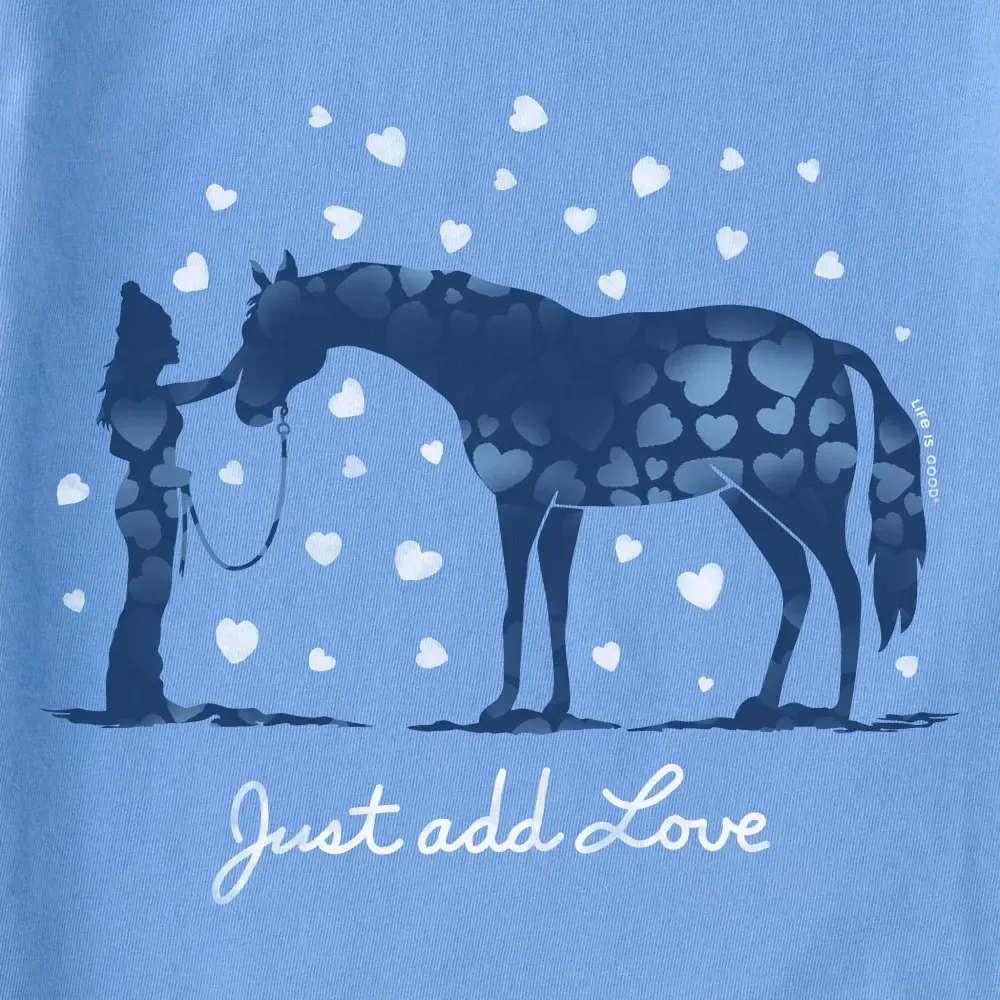 Women's Just Add Love Horse Short Sleeve Tee