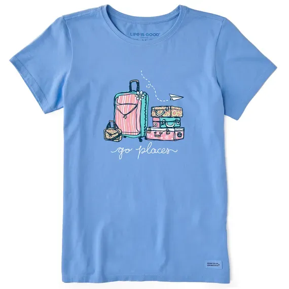 Women's Go Places Luggages  Crusher Tee