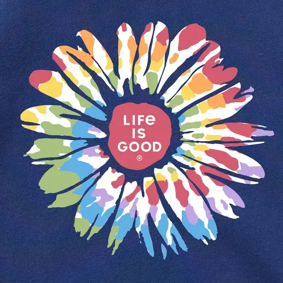 Women's Tie Dye Daisy Simply True Fleece Crew