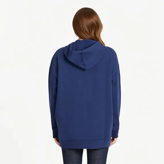 Women's Solid Oversized  Simply True Fleece Hoodie