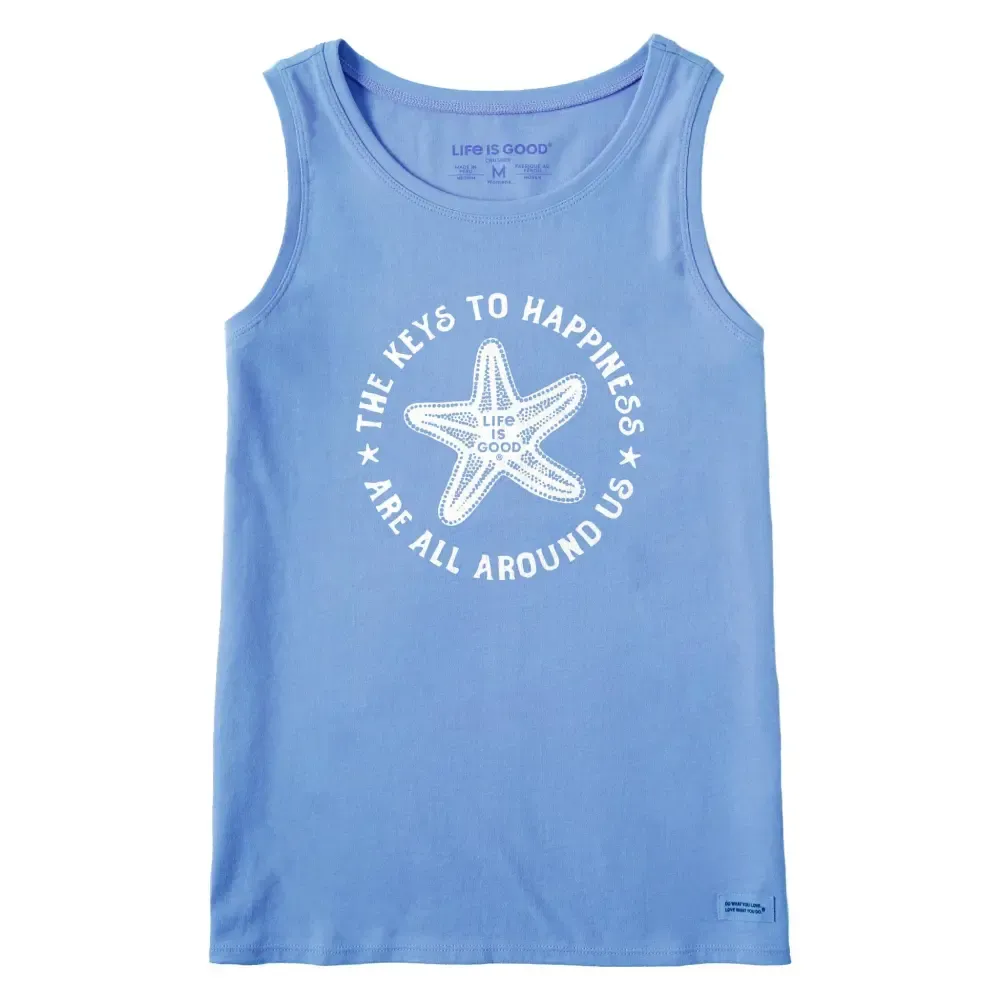 Women's Keys to Happiness Starfish Crusher Tank