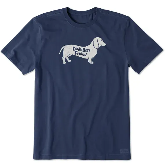 Men's Dads Best Friend Dachshund  Crusher Tee