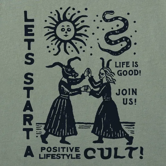 Women's Let's Start a Cult  Crusher Boxy Tee