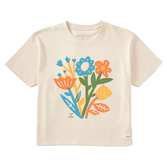 Women's Wildflower Splash  Crusher Boxy Tee