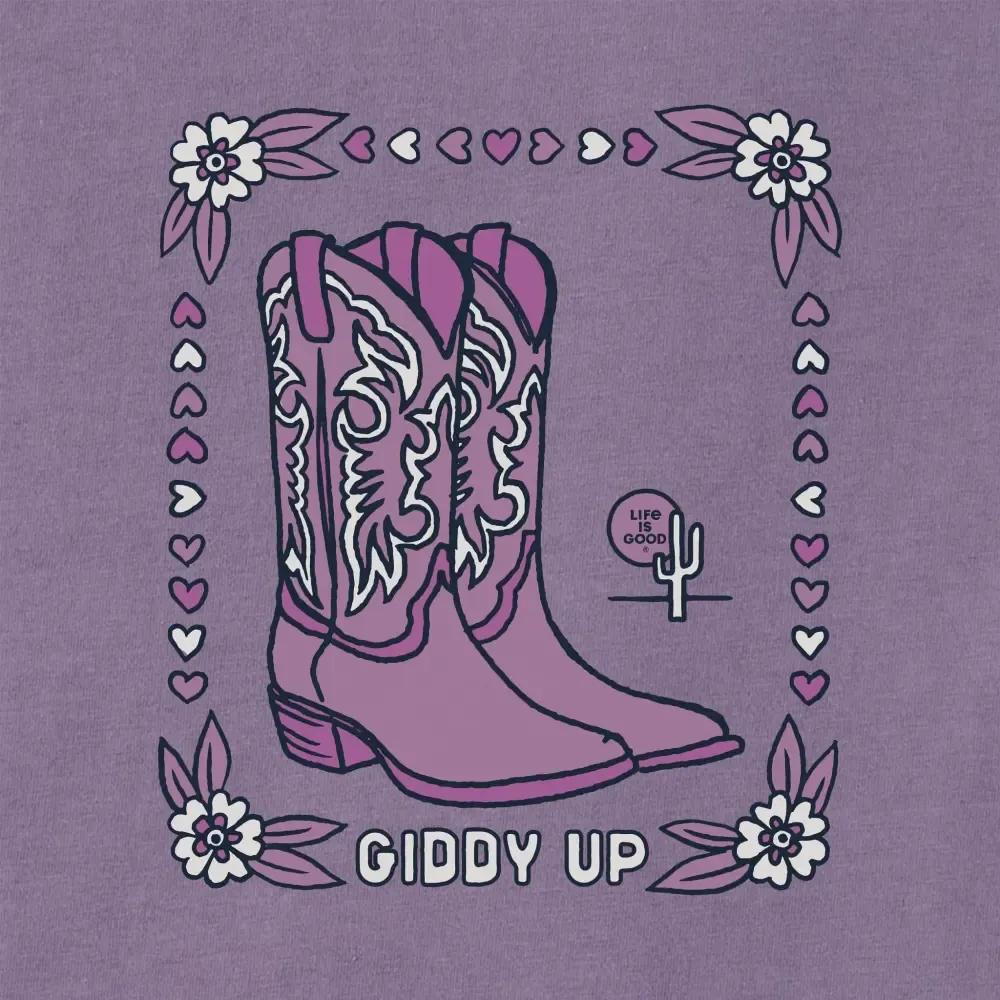 Women's Giddy Up Flora Boots Crusher Boxy Hoodie