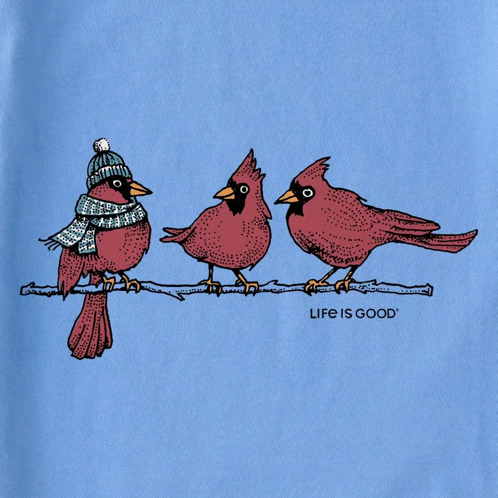 Women's 3 Warmly Dressed Cardinals Long Sleeve Crusher Vee