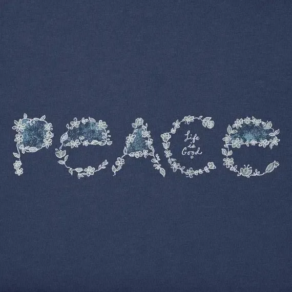 Women's Peace Flowers Simply True Fleece Hoodie