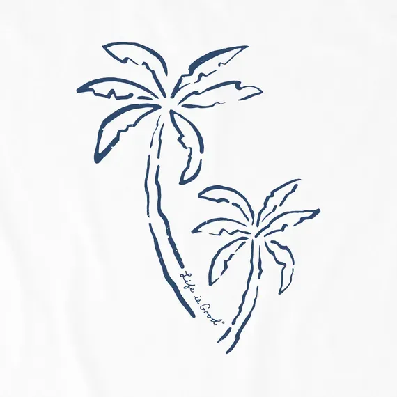 Men's Two Simple Palms Long Sleeve Crusher Tee