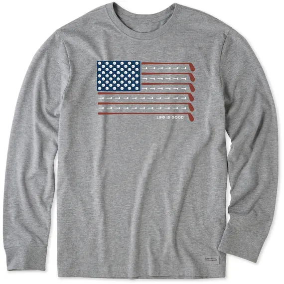 Men's Golf Flag Long Sleeve  Tee