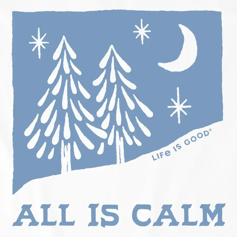 Women's All is Calm Snowy Pines Simply True Fleece Crew