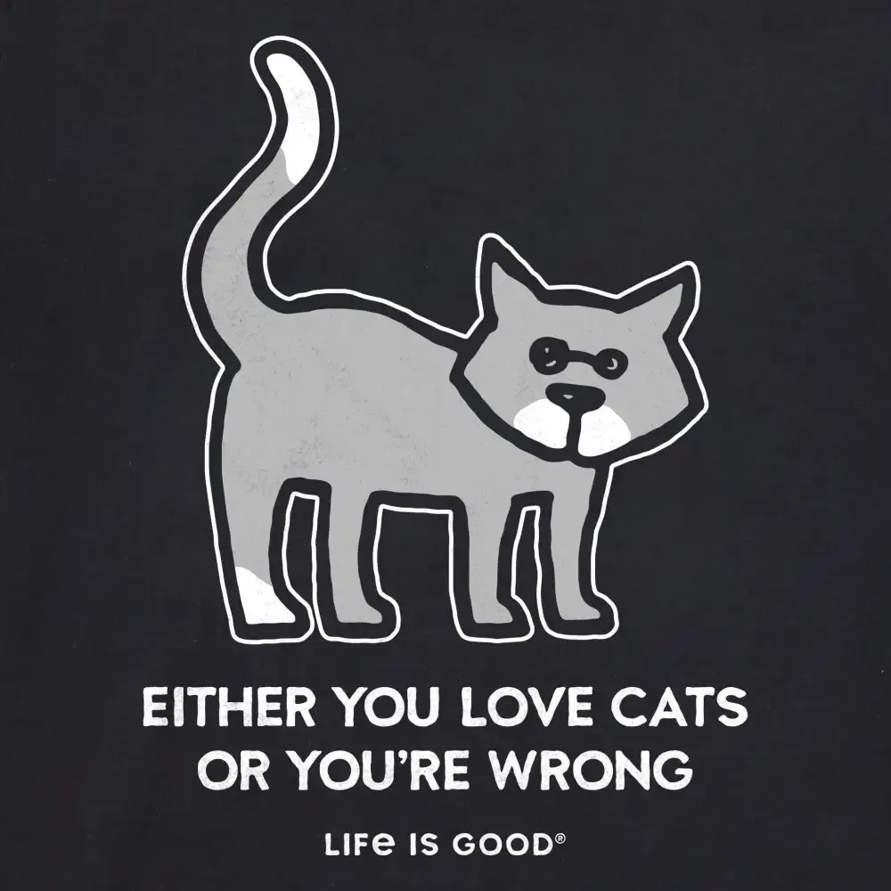 Women's Al Either You Love Cats Short Sleeve Crusher Tee