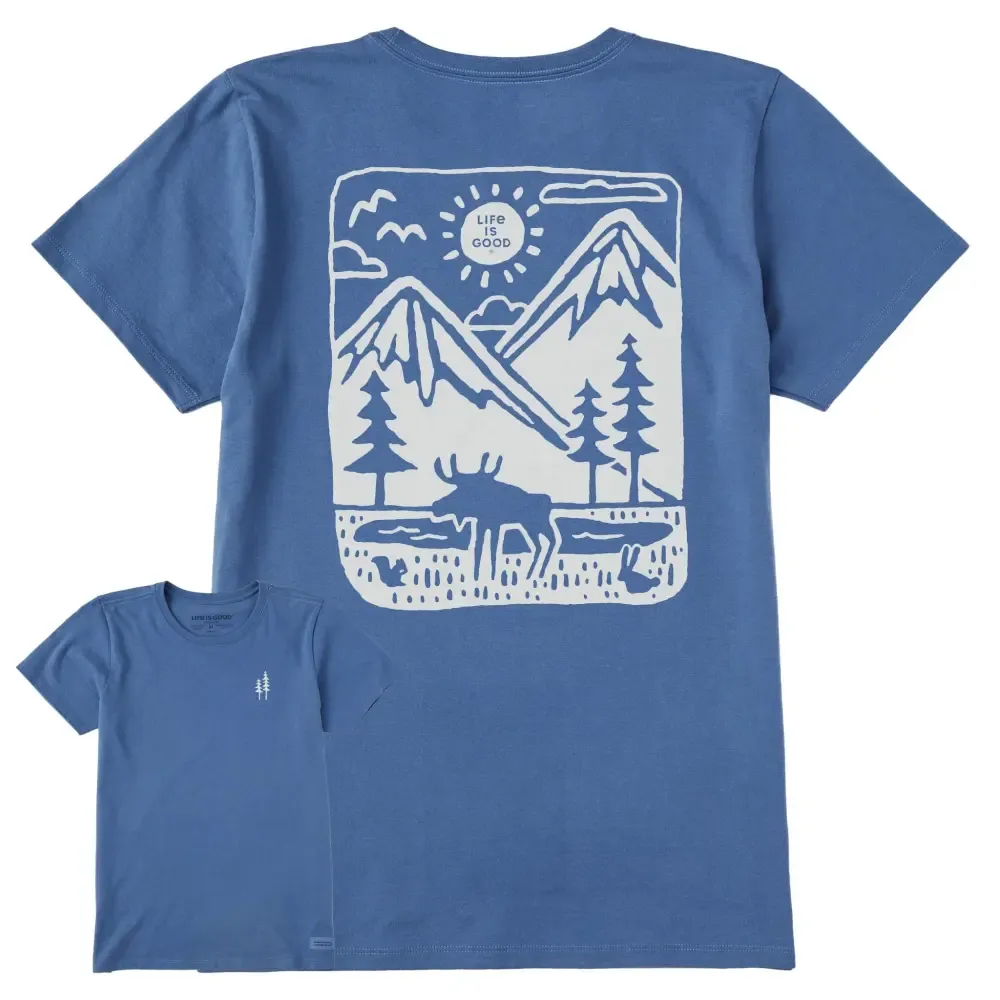 Women's Moose Mountain Scene Short Sleeve Tee