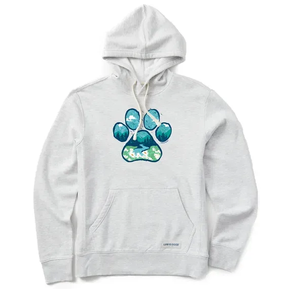 Women's Paw Landscape Simply True Fleece Hoodie