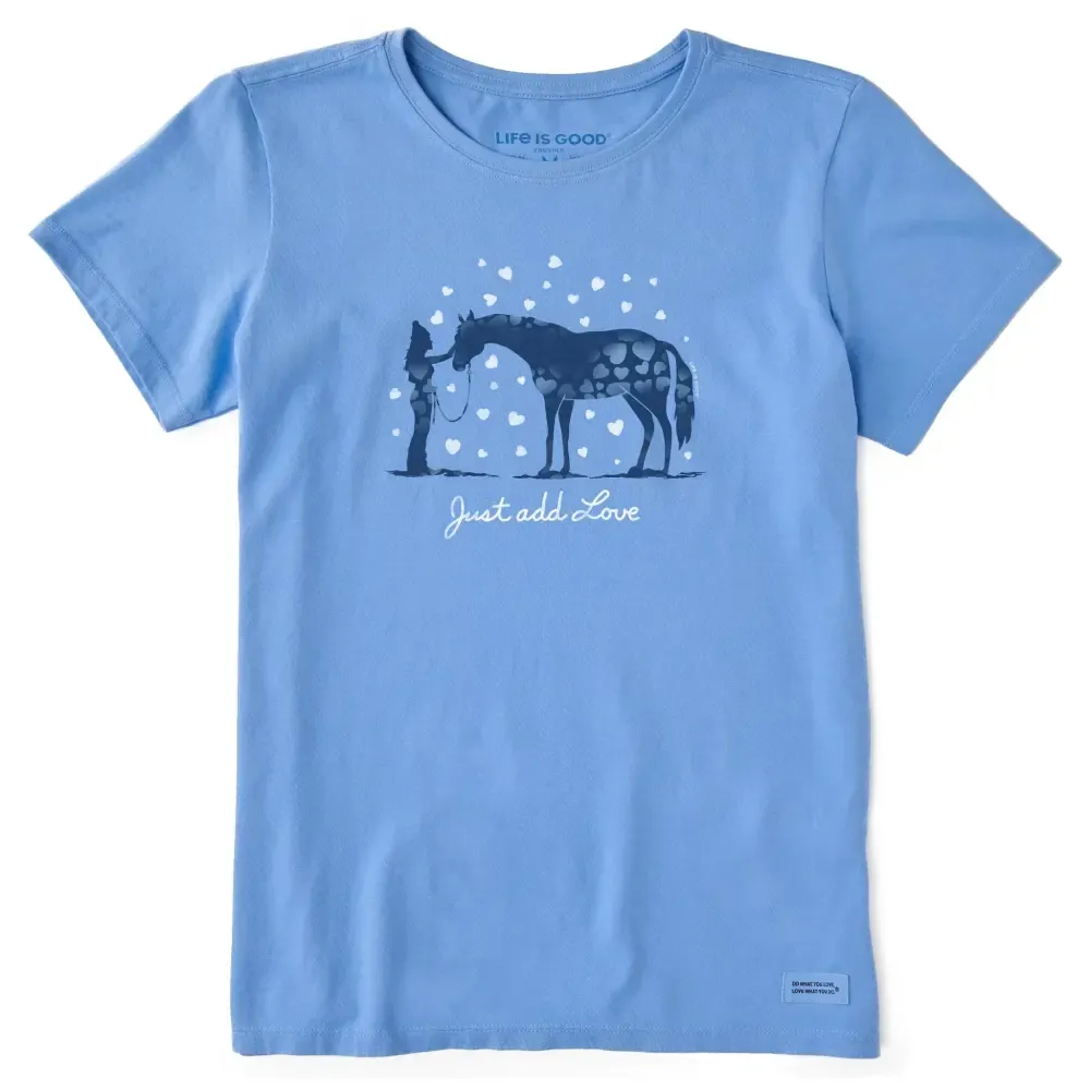 Women's Just Add Love Horse Short Sleeve Tee