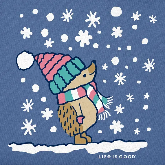 Women's Cozy Hedgehog Long Sleeve Crusher Tee