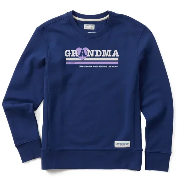 Women's No Rules Grandma Simply True Fleece Crew