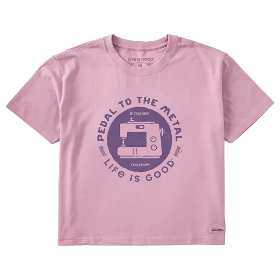 Women's Pedal to the Metal Sewing  Crusher Boxy Tee