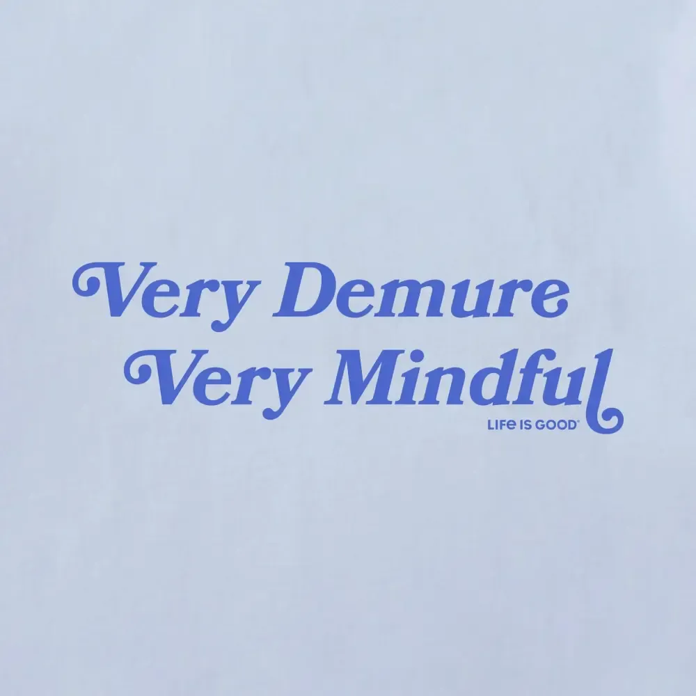 Women's Very Demure Very Mindful Short Sleeve Crusher Boxy Tee