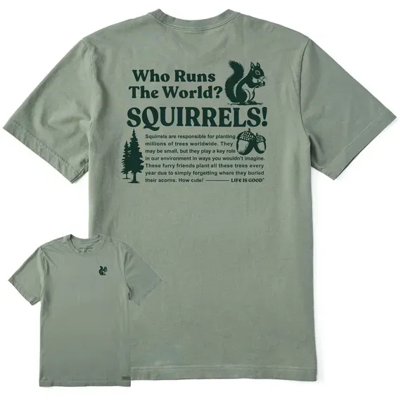 Men's Squirrels Run the World Short Sleeve  Tee