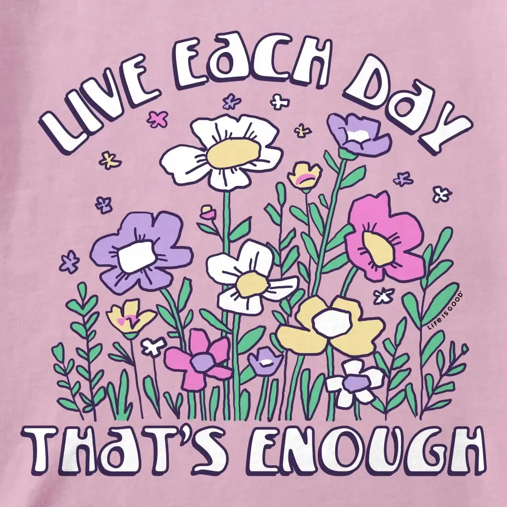 Women's Live Each Day Flowers Crusher Tank