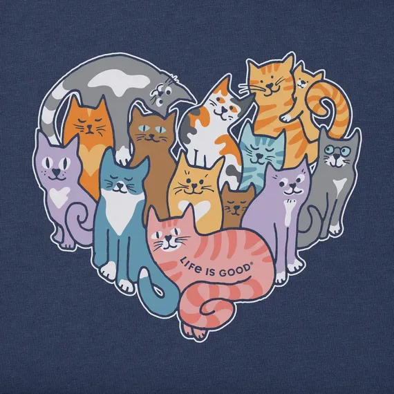 Women's Heart of Cats Simply True Fleece Crew