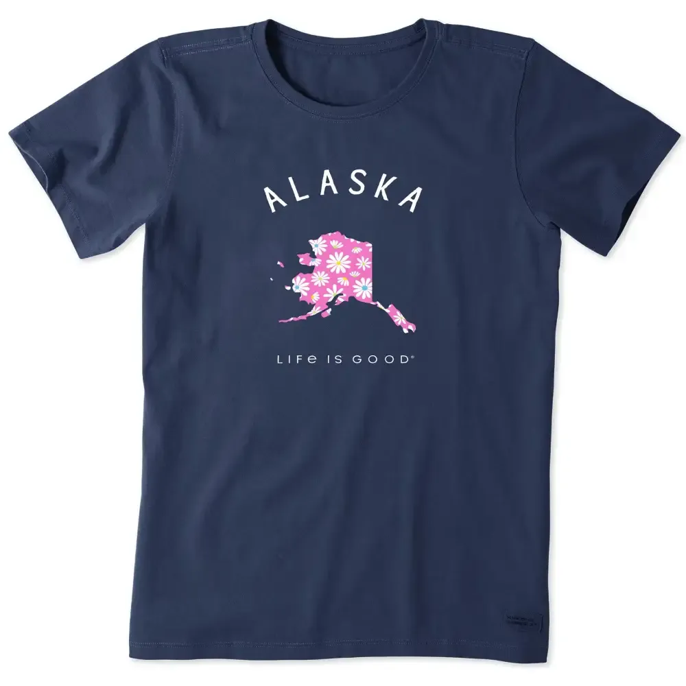 Women's Alaska Daisies Short Sleeve Crusher Tee
