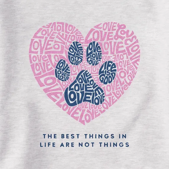 Women's Best Things Paw Heart Simply True Fleece Crew