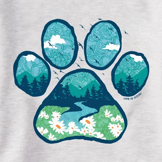 Women's Paw Landscape Simply True Fleece Hoodie