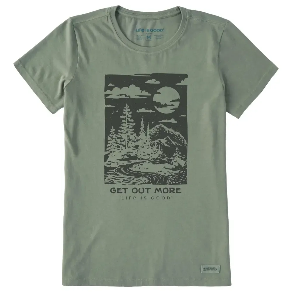Women's Get Out More Stamp Short Sleeve Crusher Tee