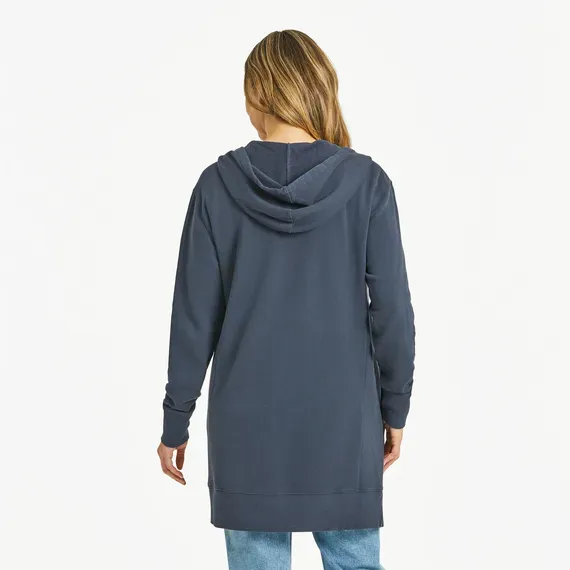 Women's Solid French Terry Beyond Hip Hoodie