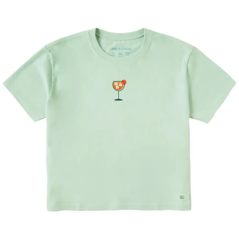 Women's Aperol Spritz Mini Short Sleeve Crusher Boxy Tee
