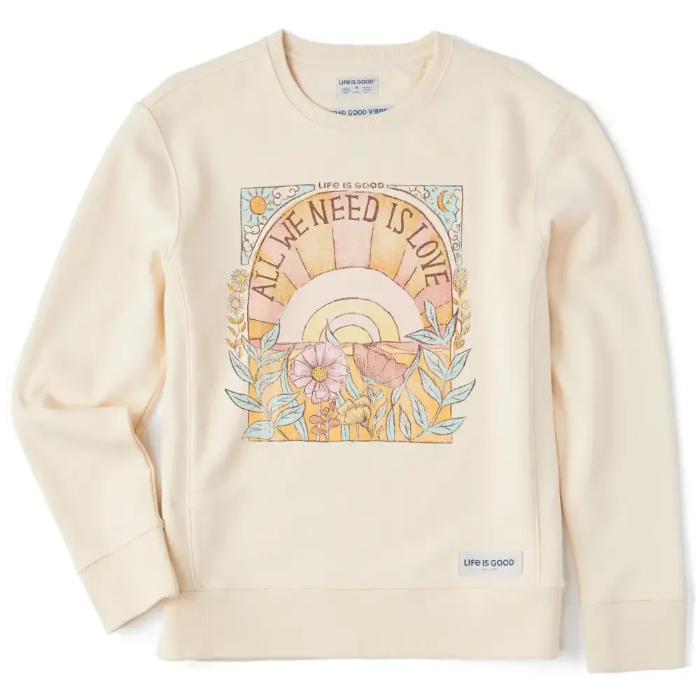 Women's All We Need is Love Simply True Fleece Crew