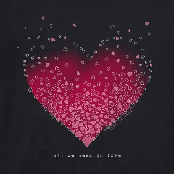 Women's Scattered Hearts Simply True Fleece Crew
