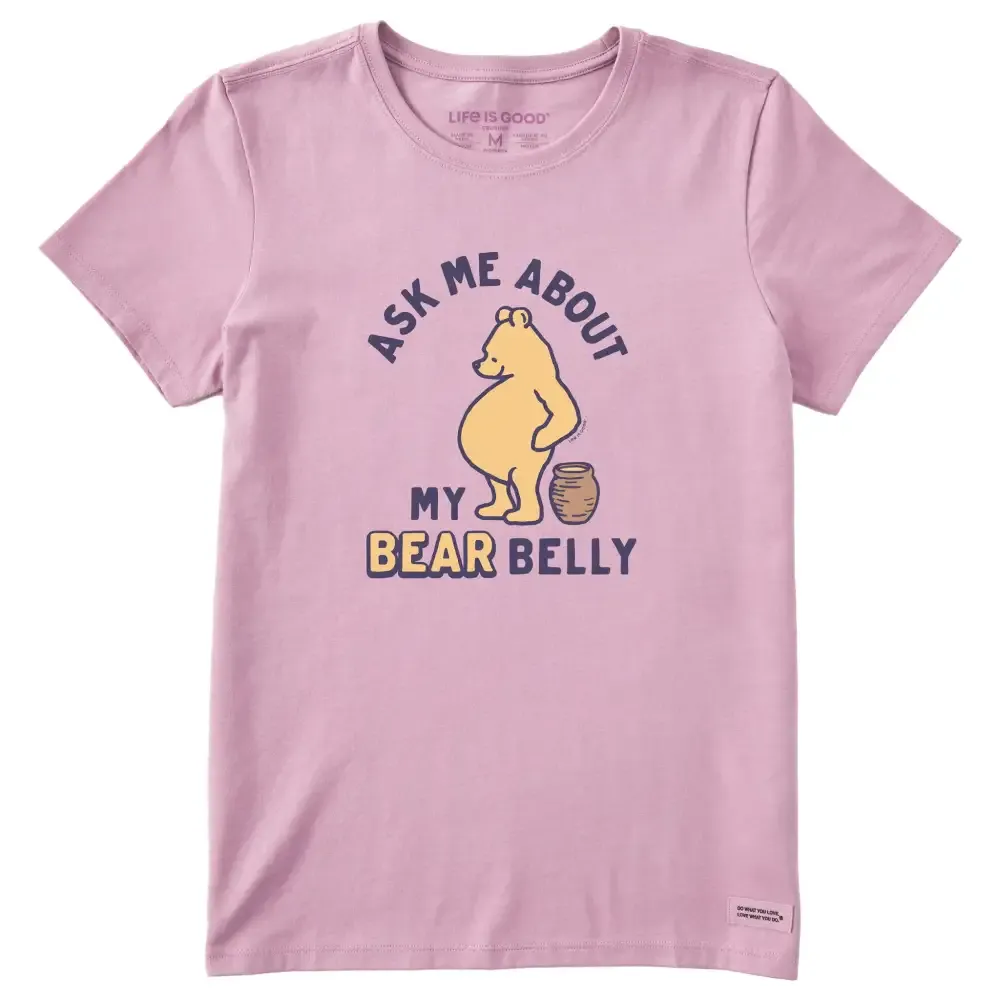 Women's Ask Me About My Bear Belly Short Sleeve Tee