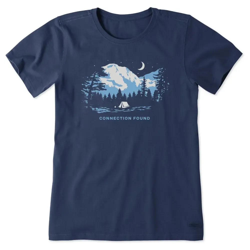 Women's Connection Found Camping Short Sleeve Crusher Tee