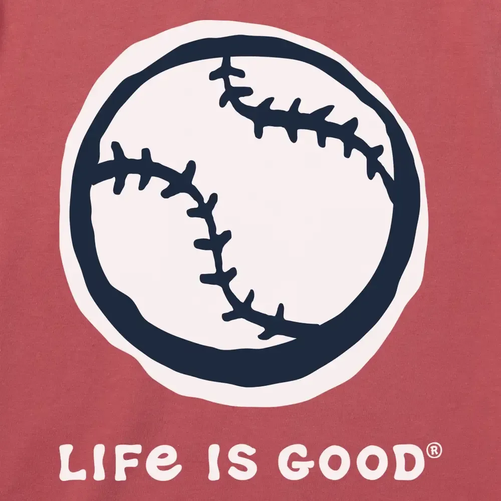 Women's Baseball Sketch Short Sleeve Crusher Vee
