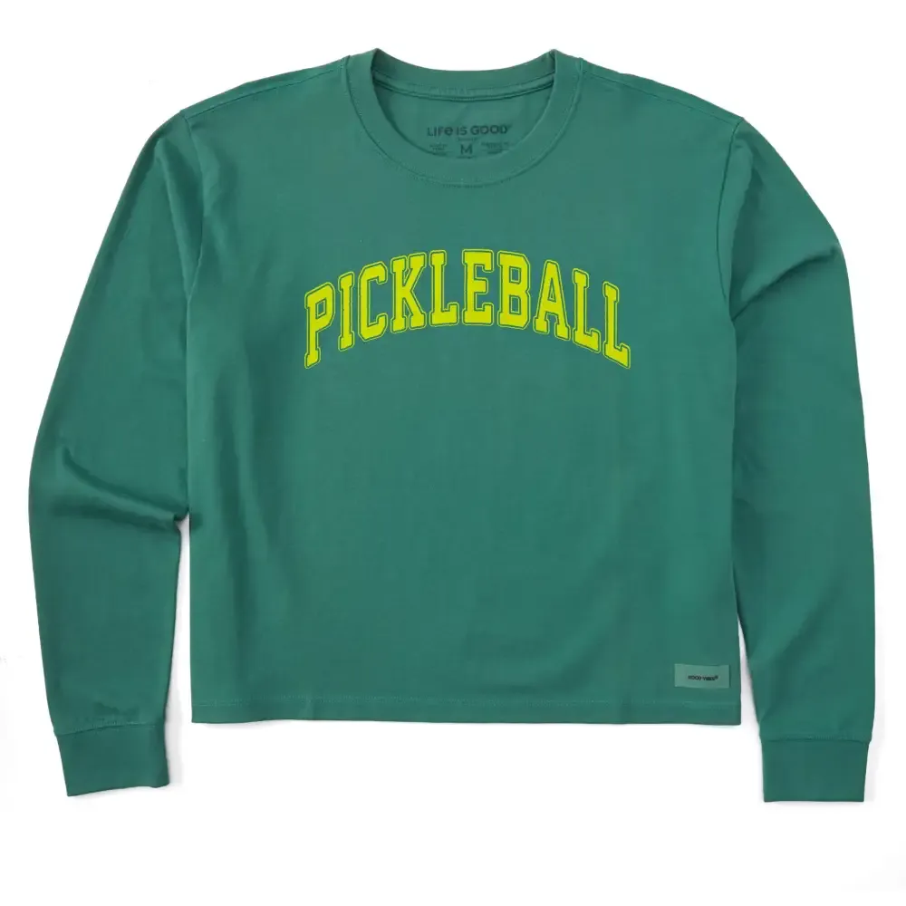 Women's Athletic Pickleball Long Sleeve Crusher Boxy Tee