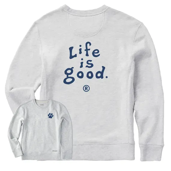 Women's LIG Vintage Wordmark Stacked Simply True Fleece Crew