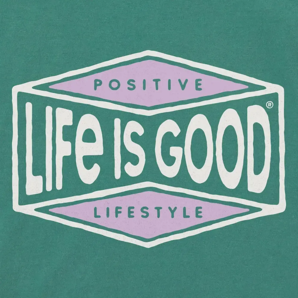 Women's Positive Lifestyle Hexagon Short Sleeve Crusher Boxy Tee