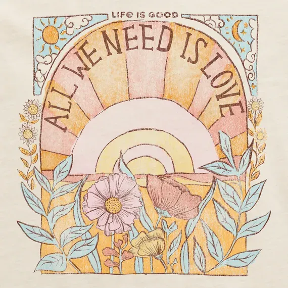 Women's All We Need is Love Simply True Fleece Crew