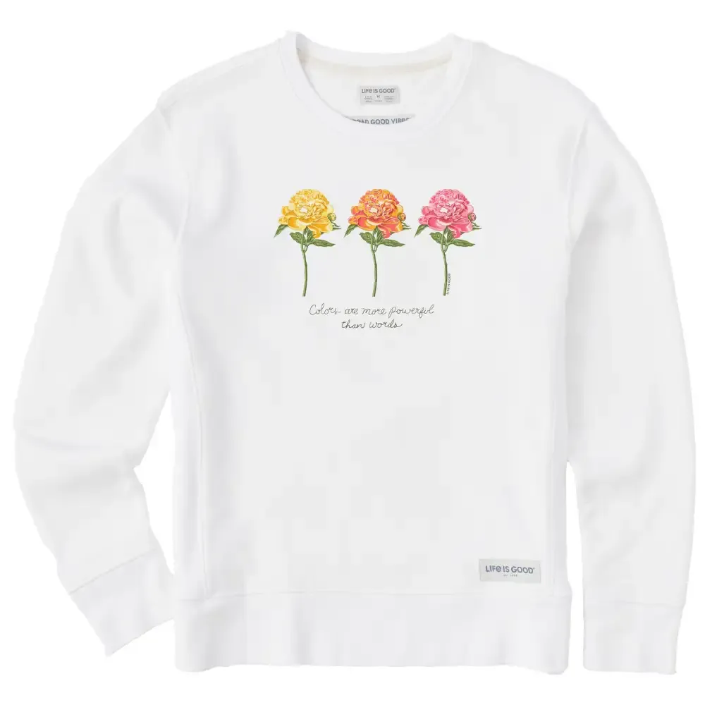 Women's 3 Botanical Peonies Simply True Crew