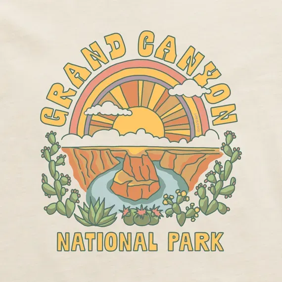 Women's Grand Canyon Poster Simply True Fleece Crew
