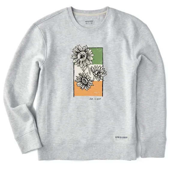 Women's Sunflower Irish Flag Simply True Fleece Crew