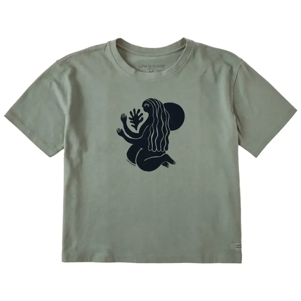 Women's A Woman and Her Plant Short Sleeve Crusher Boxy Tee