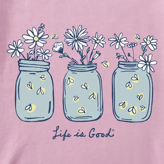 Women's Shine on Daisy Jars Short Sleeve  Vee
