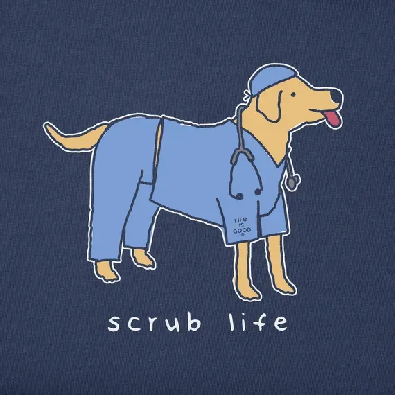 Men's Scrub Life Dog  Crusher Tee